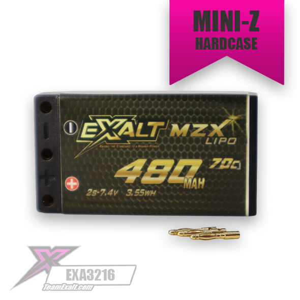Exalt X-Rated 2S 70C Mini Z Shorty Lipo Battery (7.4V/480mAh) (EXA3216)