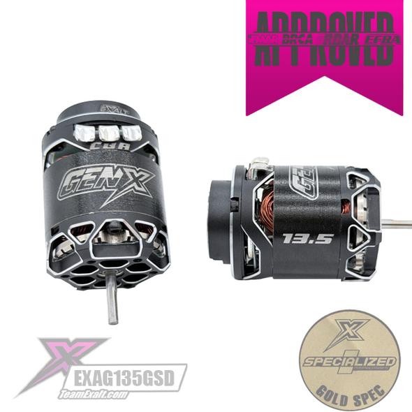 Gen-X 13.5T Gold Spec Dirt Brushless Motor (EXAGE135GSD)