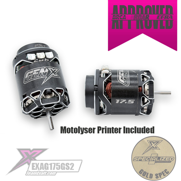 Gen-X 17.5T Gold Spec 2s Brushless Motor (EXAGE175GS2)