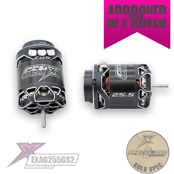 Gen-X 25.5T Gold Spec 2s Brushless Motor (EXAG255GS2)