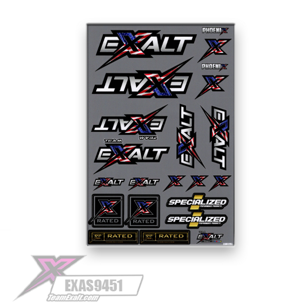 Team Exalt "USA" Sticker Sheet (EXAS9451)