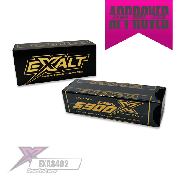 Exalt X-Rated 4S 135C LCG Stick Hardcase LiPo Battery (14.8V/5900mAh)w/5mm Bullet Connectors