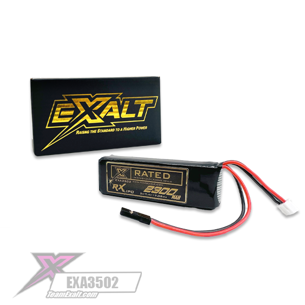 Exalt X-Rated 2S Lipo TX/Receiver Battery (7.4V/2300mAh) w/Futaba Connector(AE/Mugen/8ight-X) (EXA3502)