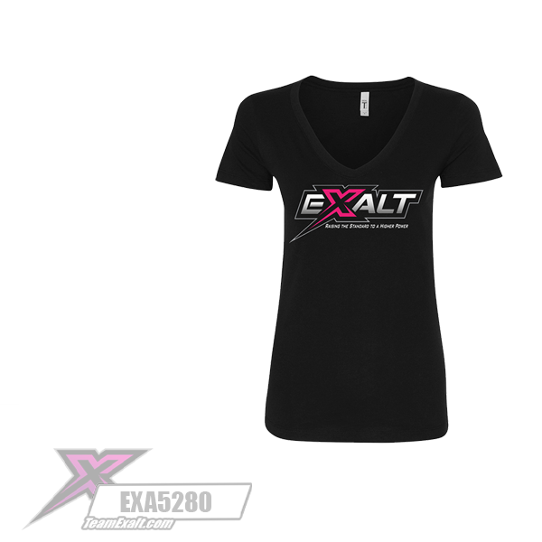 Exalt Ladies "V-Neck" Graffix T-Shirt (SMALL) (EXA5280)