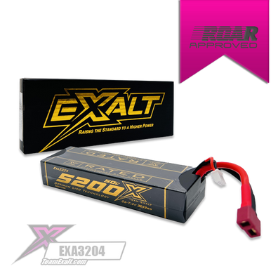 Exalt X-Rated 2S Stick Hardcase Lipo Battery (7.4V/5200mAh) w/Deans  Connector (EXA3204)