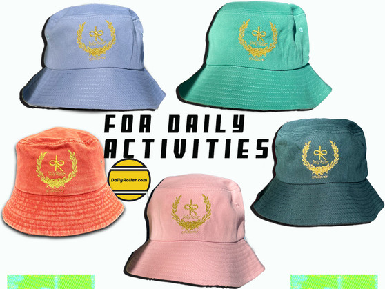 Classic Daily Roller bucket hat featuring a cotton solid finish and a signature metallic gold d-infinity-r mark. d∞R™