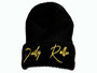 Timeless Black Daily Roller knitted hat, pairs well with black air force ones