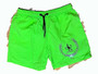 Eye catching Achieve The Pursuit fluorescent green festival shorts.