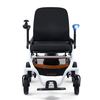 Ally Power Wheelchair in White, front view with headlight on