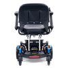 Buzzaround Carry-On Powerchair in Blue, rear view with taillight