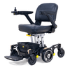Buzzaround Carry-On Powerchair in Tan, front three-quarter view facing left