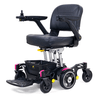 Buzzaround Carry-On Powerchair in Pink, front three-quarter view facing left