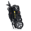 Stride Power Wheelchair, folded and standing upright