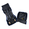 Buzzaround CarryOn HD Travel 4-Wheel Scooter, travel bags open with scooter pieces packed inside