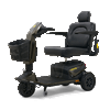 Golden Companion HD 3-Wheel Scooter in Galactic Grey, front three-quarter view facing left