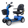 Golden Companion 4-Wheel Scooter in Azure Blue, front three-quarter view facing left