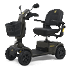 Golden Companion 4-Wheel Scooter in Galactic Grey, front three-quarter view facing left