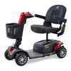 Buzzaround LX 4-Wheel Scooter in Velvet Red, front three-quarter view facing left