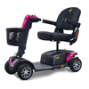 Buzzaround LX 4-Wheel Scooter in Orchid Pink, front three-quarter view facing left