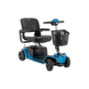 Revo 2.0 4-Wheel Scooter in True Blue, front three-quarter view, third smaller shot
