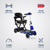 Drive Medical ZooMe Flex Auto-Folding Scooter, spec summary: weight capacity, range, top speed and use