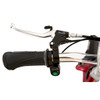 Drive Medical ZooMe 3-Wheel Recreational Scooter, close-up of the handlebar grip, brake lever and throttle control