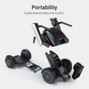 WHILL Model C2 Power Wheelchair disassembled into its separate pieces for transport