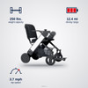 WHILL Model F Folding Power Wheelchair, spec summary: weight capacity, range, top speed and use