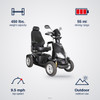Merits Health Silverado Extreme 4-Wheel Scooter specifications: capacity, speed, range, use