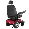 Merits Health Gemini Power Wheelchair, red, rear 3/4