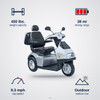 Afikim Afiscooter S3 3-Wheel Scooter specifications: capacity, speed, range, use