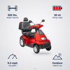 Afikim Afiscooter S4 4-Wheel Scooter specifications: capacity, speed, range, use