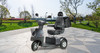 Afikim Afiscooter C3 3-Wheel Scooter, silver, lifestyle, on a plaza