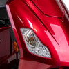 Bespoke Mobility Legacy 3-Wheel Scooter, red, close-up of turn signal