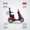 Bespoke Mobility Legacy 3-Wheel Scooter specifications: capacity, speed, range, use