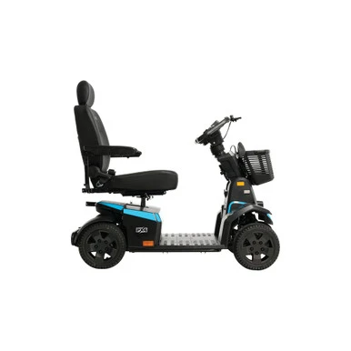 Peacock blue PX4 scooter seen from the left side