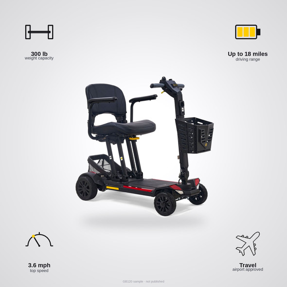 Buzzaround CarryOn HD Travel 4-Wheel Scooter