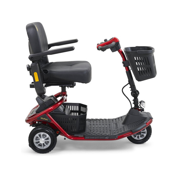 LiteRider 3-Wheel Scooter in Red, side profile facing right