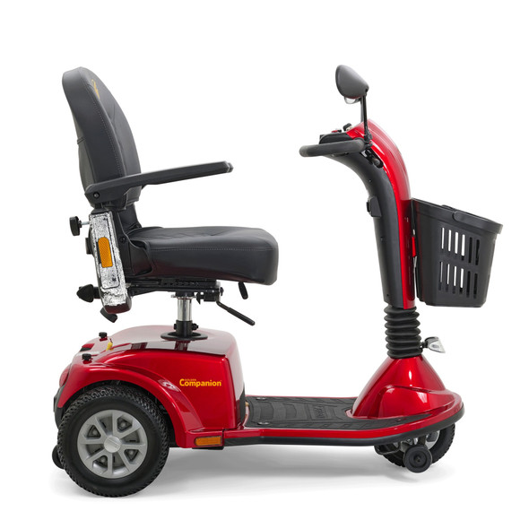 Golden Companion Mid-Size 3-Wheel Scooter, Red, side view
