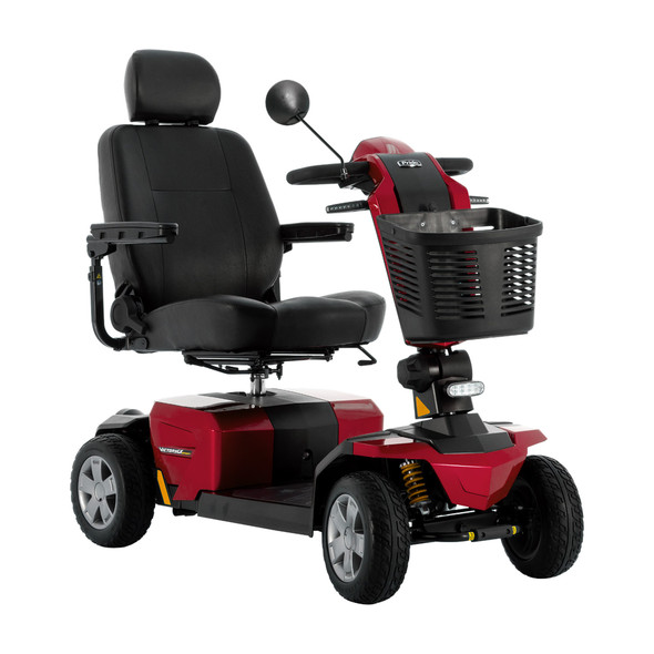 Victory LX Sport 4-Wheel Scooter, Candy Apple Red, angled front view
