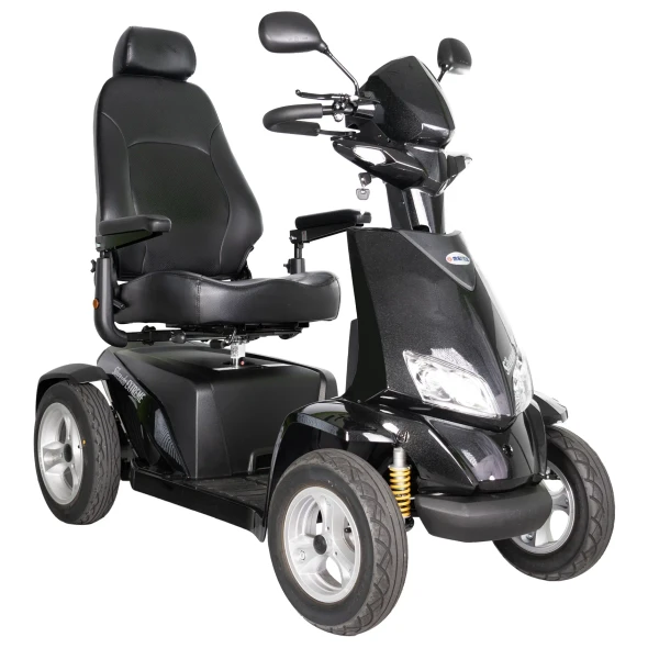 Merits Health Silverado Extreme 4-Wheel Scooter, black, front 3/4