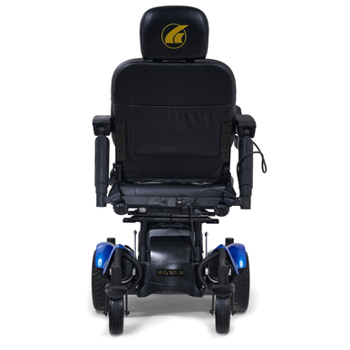 Compass HD Power Wheelchair in Blue, rear view
