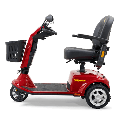 Golden Companion Full-Size 3-Wheel Scooter, Crimson Red, side view, opposite side