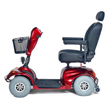 Golden Avenger 4-Wheel Scooter in Red, side profile facing left