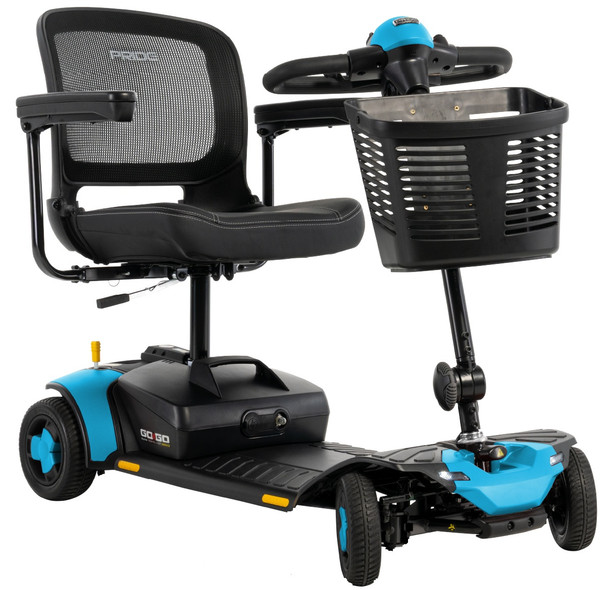 Go Go Elite Traveller 3 4-Wheel Scooter, Robin's Egg, front