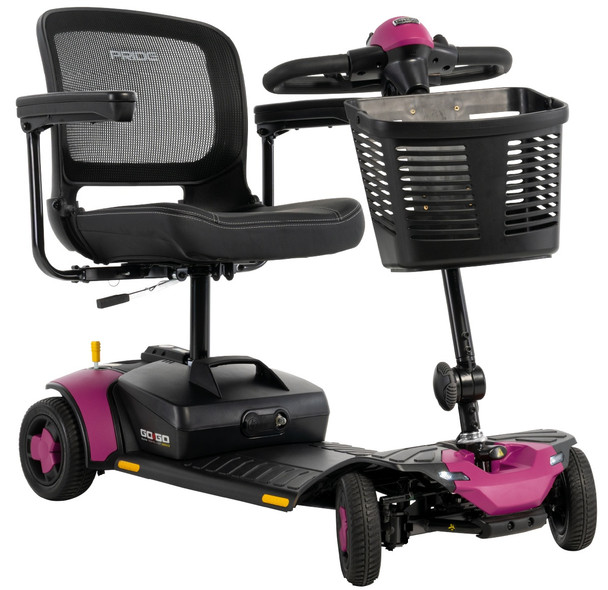 Go Go Elite Traveller 3 4-Wheel Scooter, Sugar Plum, front