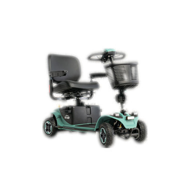 Baja Bandit Scooter in Sage, front three-quarter view facing right