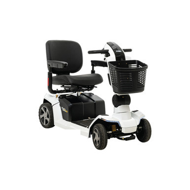 Zero Turn 10 4-Wheel Scooter in Pearl White, front three-quarter view facing right