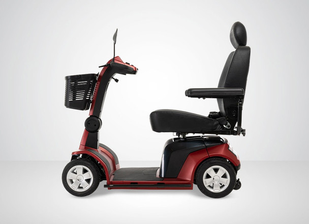 Maxima 4-Wheel Scooter, Garnet Red, side view
