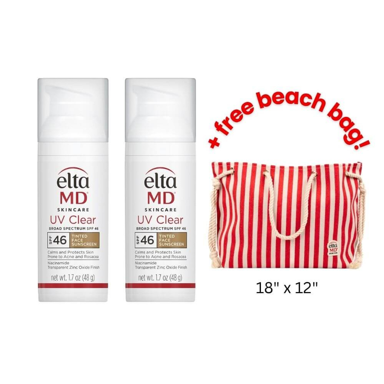EltaMD☆2個セット☆UV Clear Tinted SPF46 Broad-Spectrum Duo EltaMD UV Clear Sunscreen SPF 46 Tinted Duo